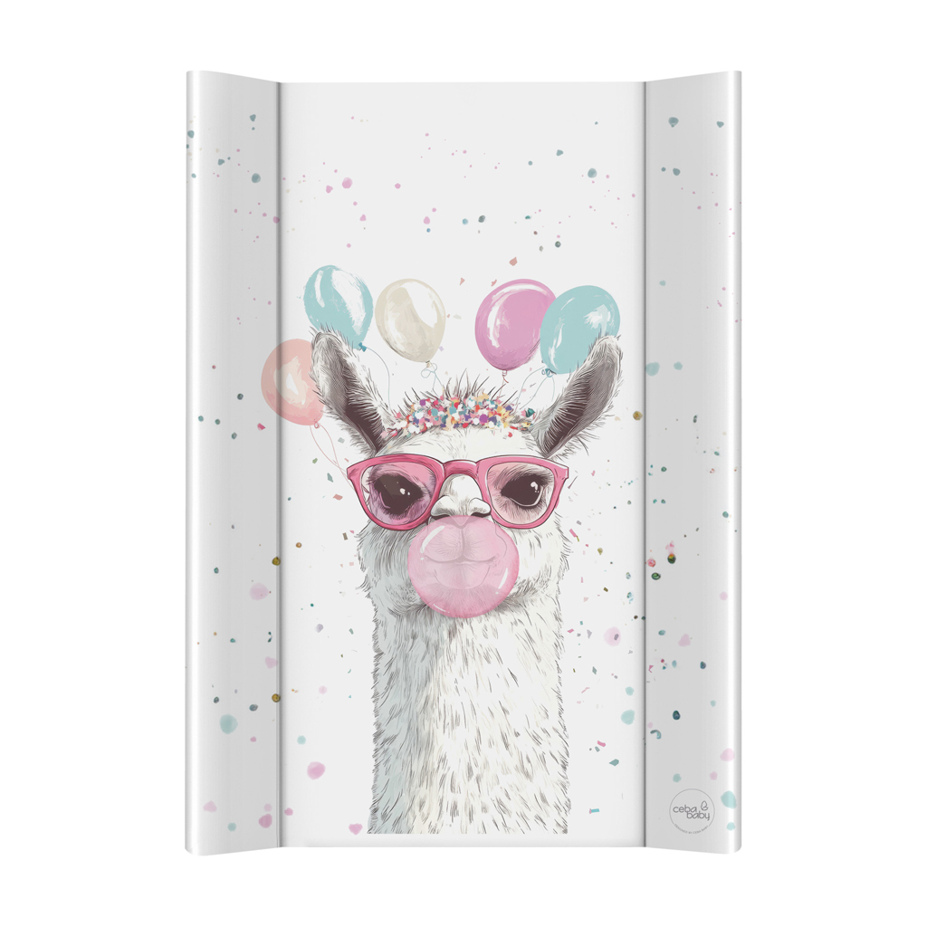 CEBA BABY Podložka prebaľovacia 2-hranná mäkká (50x70) Basic Crazy Lama